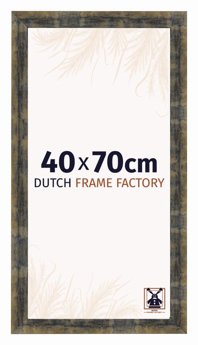 Fotolijst 40x70 cm - MDF - Blauw Goud Gemeleerd - Praag