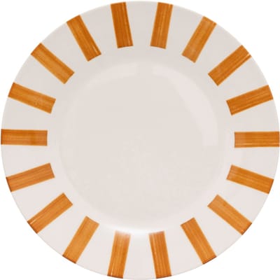 Secret de Gourmet Chéri Plat bord Ø27cm - Set van 6 stuks - Wit/Oker