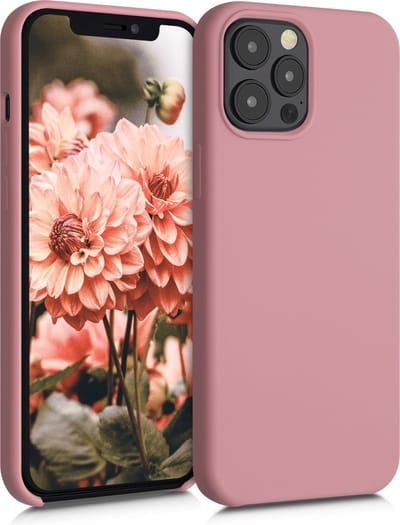 kwmobile telefoonhoesje geschikt voor Apple iPhone 12 Pro Max - Hoesje met siliconen coating - Smartphone case in winter roze