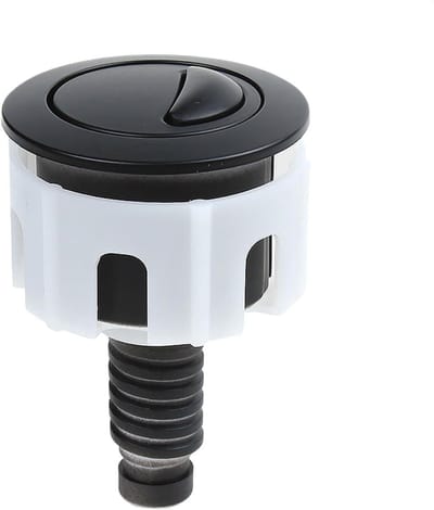 Toilet Drukknop - Spoelknop Vervanging - Water Besparen - Dubbele Spoelfunctie - 4.8 x 7.5 cm - Zwart