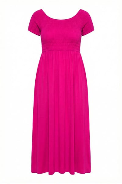 Angel of Style - Dames - Maxi-jurk A-lijn jersey gerimpelde borst - Licht heide - Maat 50