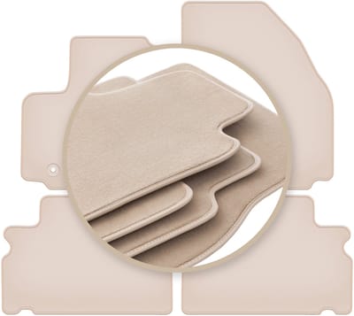PREMIUM beige vloermatten voor: Ford Galaxy MK2 minivan 2006-2012