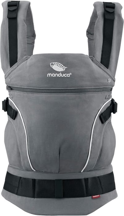 Verstelbare en veelzijdige babydrager voor baby en peuter (3,5-20 kg) - Voor-, heup- en rugdrager - Donkergrijs