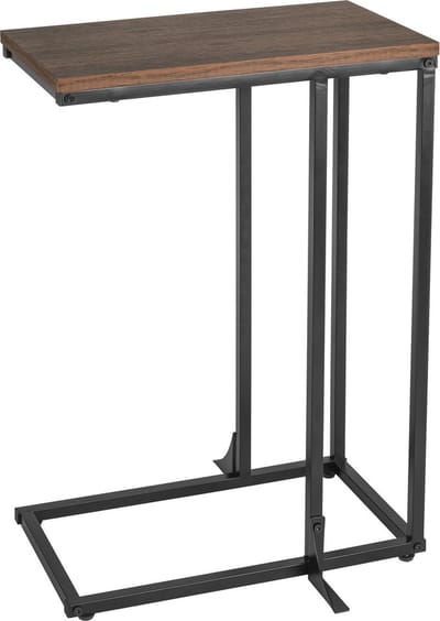 Bijzettafel - 45 x 25 x 63,5 cm - Spaanplaat, metaal - Krasbestendig - Verstelbaar - VI Online Products