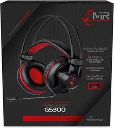 MediaRange MRGS300 hoofdtelefoon/headset Bedraad Hoofdband Gamen USB Type-A Zwart, Rood