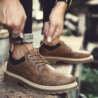 herenschoenen voor de lente Britse werkschoenen trend enkelvoudige schoenen casual sneakers heren leren schoenen heren outdoor lage schoenen 39
