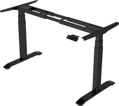 Zit Sta Bureau Elektrisch verstelbaar onderstel | Frame zwart | Geschikt voor bureaublad formaat 120 - 180 cm | met geheugenfunctie | In hoogte verstelbaar van 65-130 cm