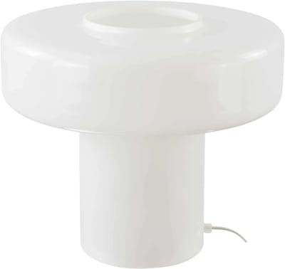Foza XL - C-Creation - Retro Tafellamp - Glas - Wit - Paddenstoel Lamp - Vintage Tafellamp - Vensterbank Lamp