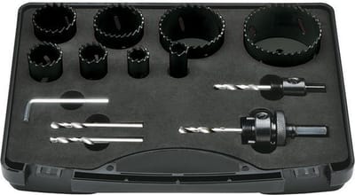 Gatzagen-set voor installateurs HSS-Bi 16-67mm In kunststofkoffer, 12-delig