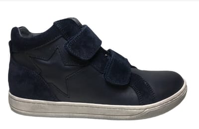 Naturino Clay Star - mt 30 - 2 velcro's ster lederen hoge sneakers - navy