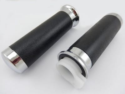 Power1 handvatset + gasdraaistuk 25/30mm china4t/OldClass/retro zwart