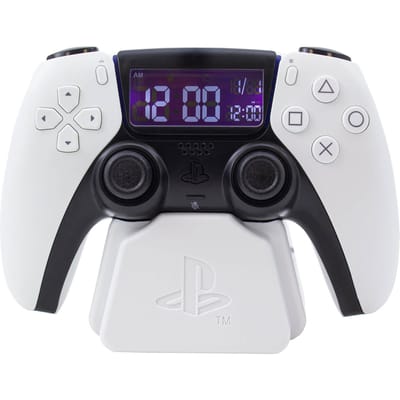 PlayStation PS5 Controller Alarmklok – Officieel Gelicentieerde Sony Merchandise Digitale Witte Klok Met Datum, Cadeau‑accessoire voor Gamer, Slaapkamerdecoratie – Paladone