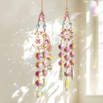 Kleurrijke zonnevanger voor binnen en buiten - Decoratieve raamdecoratie en tuinaccessoire