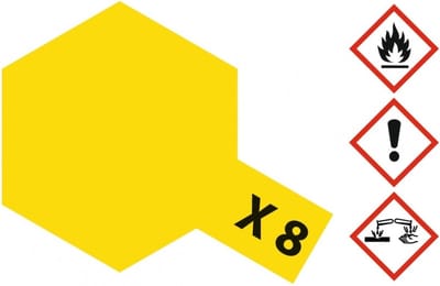 Tamiya Hobbyverf Acrylverf - X-8 Lemon Yellow - Gloss - Acryl - 23ml Verf potje - 23 ml