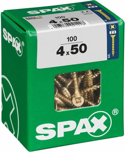 Spax Universele Schroef Yellox Verzonken Kop Pozi - 4x50mm - 100 Stuks