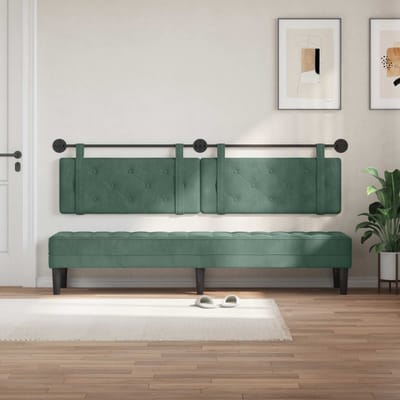 vidaXL - Hangend - hoofdbord - Zeegroen - Fluweel