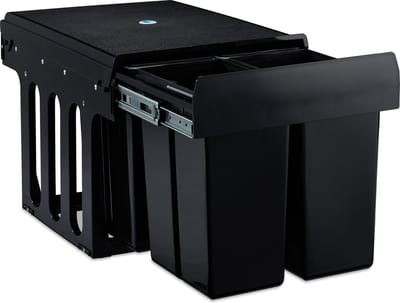 Inbouw prullenbak - 4 x 8 l - zwart