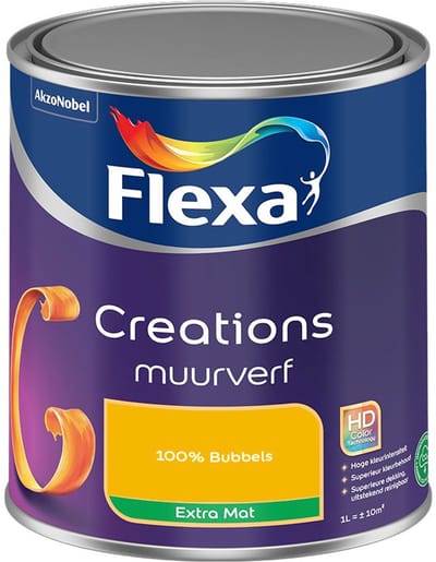 Flexa - Creations Muurverf Extra Mat - 100% Bubbels - Mengverf - 1 L