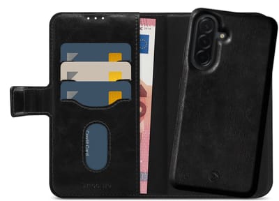 Mobilize Telefoonhoesje geschikt voor Samsung Galaxy A57 Hoesje | Mobilize Magnet Gelly Uitneembare 2in1 Bookcase Portemonnee | Pasjeshouder voor 3 Pasjes | Telefoonhoesje voor Pinpas / OV Kaart / Rijbewijs - Zwart