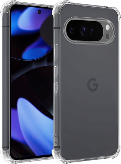 Hoesje - Geschikt voor Google Pixel 10 Pro - Sterk & Shockproof - Siliconen Shock Case - Hoes Cover - Telefoonhoes - Transparant