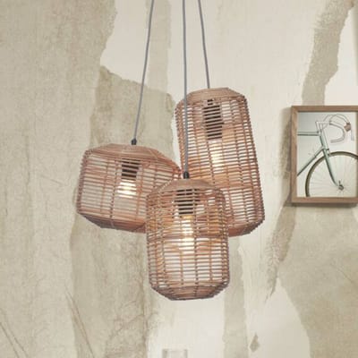 GOOD&MOJO Hanglamp Tanami - Rotan - 3L - Modern - Hanglampen Eetkamer, Slaapkamer, Woonkamer