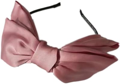 Satin Haarband met Strik voor Dames en Meisjes - Elegante Haaraccessoires voor Dagelijks Gebruik in Roze