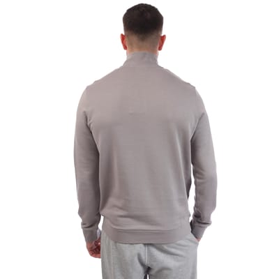 Lyle & Scott Heren Sweatshirt met Kwartrondsluiting (Lichtgrijs)