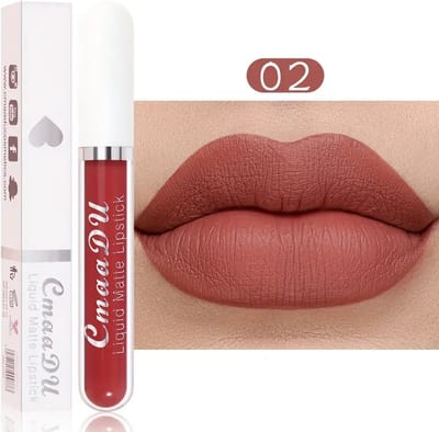 Lippenstift In Vloeibare Vorm, Waterproof En Mat, Plakt Niet, 1 Stuk, Stijl 2