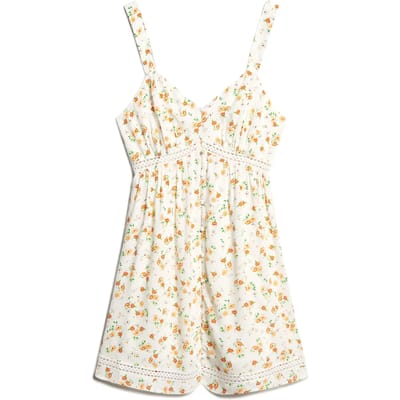 Superdry - Cami jurk met V-hals en kanten afwerking - Dames - Jurken