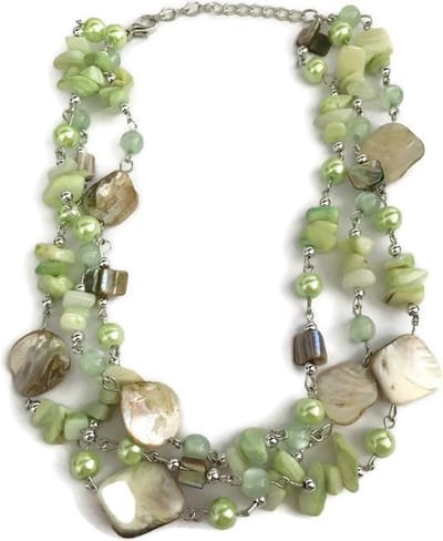 Petra's Sieradenwereld - Ketting groen geketteld