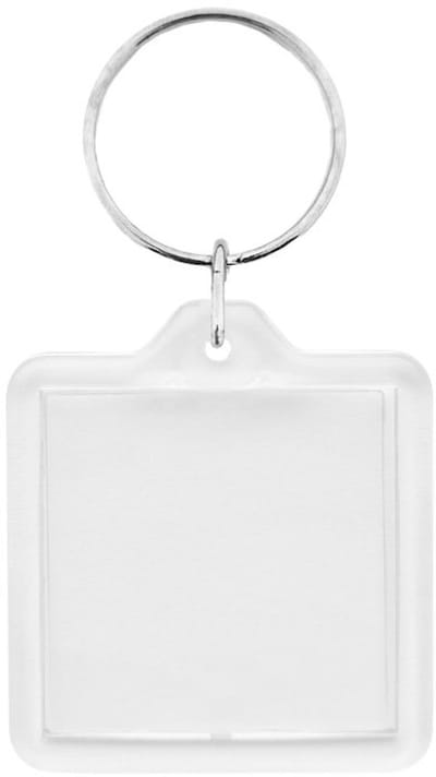 Blanco plexiglas sleutelhanger vierkant klein (x10, bundel van 10)