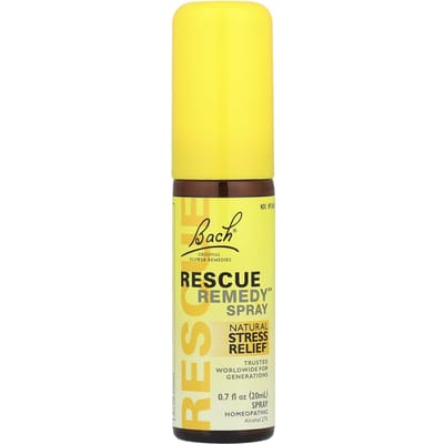 Originele Bloesem Remedies, Rescue Remedy Spray, Natuurlijke Stressverlichter, 20 ml (0.7 fl oz) yellow