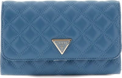 GUESS Schoudertas Avondtas Giully Mini Xbody Flap Organizer Slate Blauw