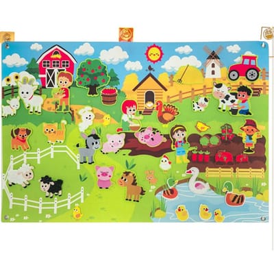 Boerderijdieren Vilt Verhaalbord Set Verhalen Vertellen Vroeg Leren Interactieve Speelset Wanddecoratie Puzzel Speelgoed voor Peuters Cadeaus