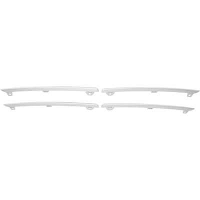 Grille de Pare-chocs Avant Moulure Supérieure 9Y0 807 449 Gauche Droite Garniture de Grille pour Cayenne 2017 à 2023 Argent Électroplaqué white
