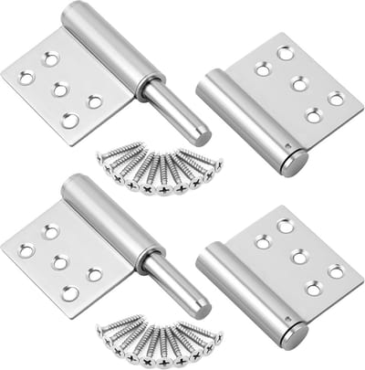 2 Stuks Afneembare Deurscharnieren 5 Inch RVS 360° Draaibaar voor Zware Deuren
