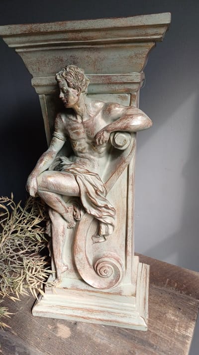 Baroque - Decoratief beeld of figuur - Deco kariatiden resin 49 cm - 49x21.5x15.5 - Polyresin