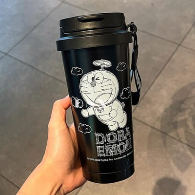 Tasse Thermos en Acier Doraemon Tasse à Eau Pratique pour Étudiant Tasse à Café de Bureau Mignonne Dessinée Tasse à Boire Droite Durable Durable 500ml