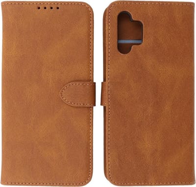 Samsung Galaxy A32 4G Hoesje - Portemonnee Book Case - Kaarthouder & Magneetlipje - Kunstleer - Bruin