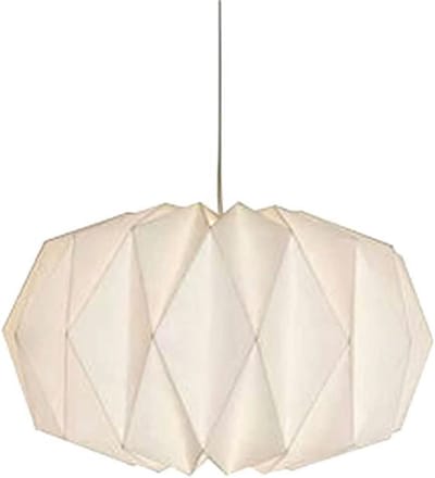 Papieren Lampenkap - Lichtschaduw Decor - Sfeerverlichting Creëren - Origami Vormgeving - 43x25 cm - Wit