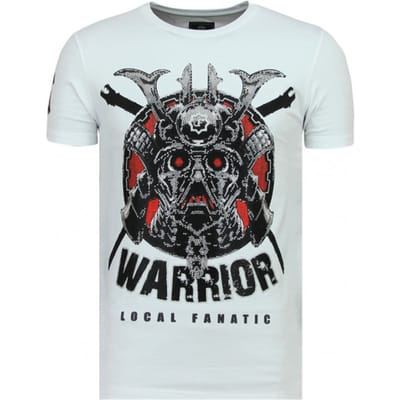 Savage Samurai - Stoere T shirt Heren - 6327W - Wit