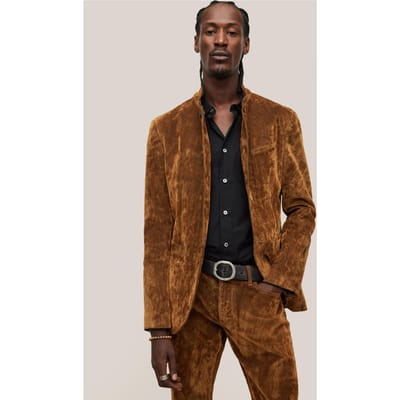 John Varvatos Slim Fit Stand Up Collar Light Ochre Brown Größe: 50 | Blazer Outlet | Herren | Braun