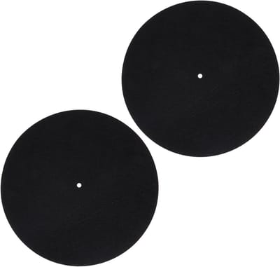 Platenmatten - Draaitafel Pads - Platen Beschermen - Trillingsdempend - 2 stuks - Zwart