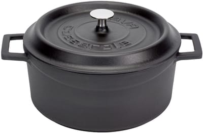 Lava - Casserole Rond Matt Black/Black 320 Mm 10.00 Ltr