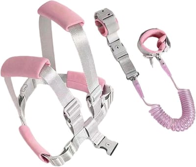 Kinder Veiligheidsharnas - Loopgordel Baby - Veilig Wandelen - Reflecterend Materiaal - 2 Meter - Roze