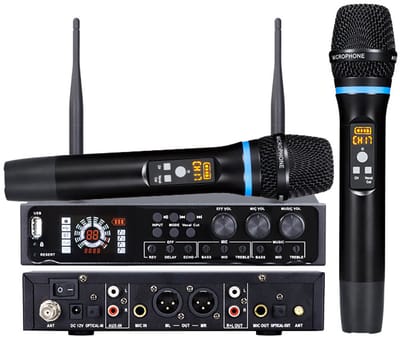 Alles-in-één draadloos microfoonsysteem met Bluetooth - Voor bruiloften, karaoke