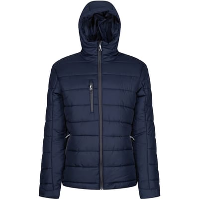 Regatta Heren Navigate Thermische Hooded Jacket (Marine/Seal Grijs)