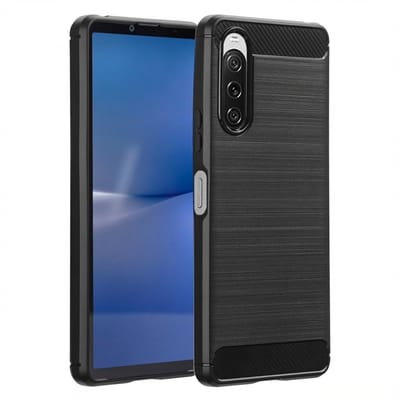 imoshion Hoesje - Geschikt voor Sony Xperia 10 V - Brushed Backcover - Zwart