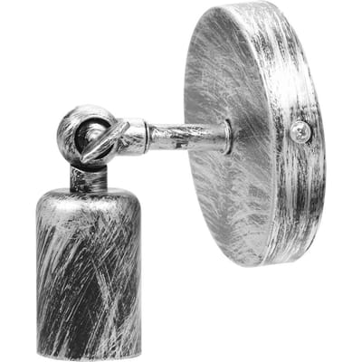Applique murale de style rétro pour bar, café, couloir, support de lampe avec douille E27(argent) argenté