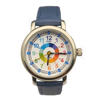 Kinderhorloge – Horloge Kind – Regenboog – Leren Klokkijken – Blauw